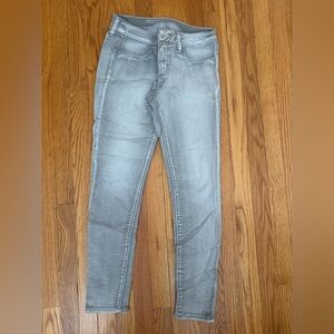 American Eagle Outfitters Light Gray Skinny Jeans